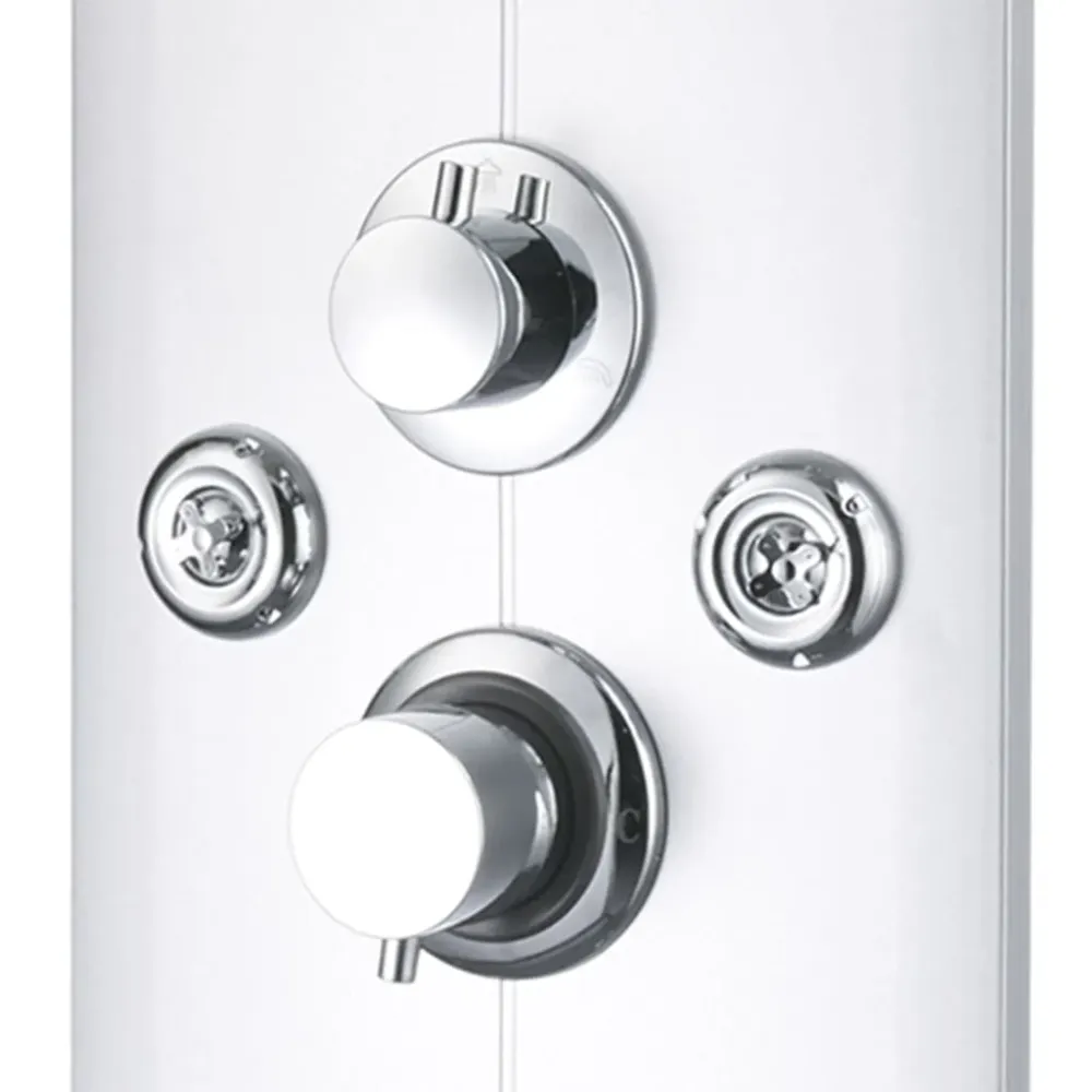 Panneau de douche pomme de douche robinet platique acier inoxydable 120 cm 02_0003428