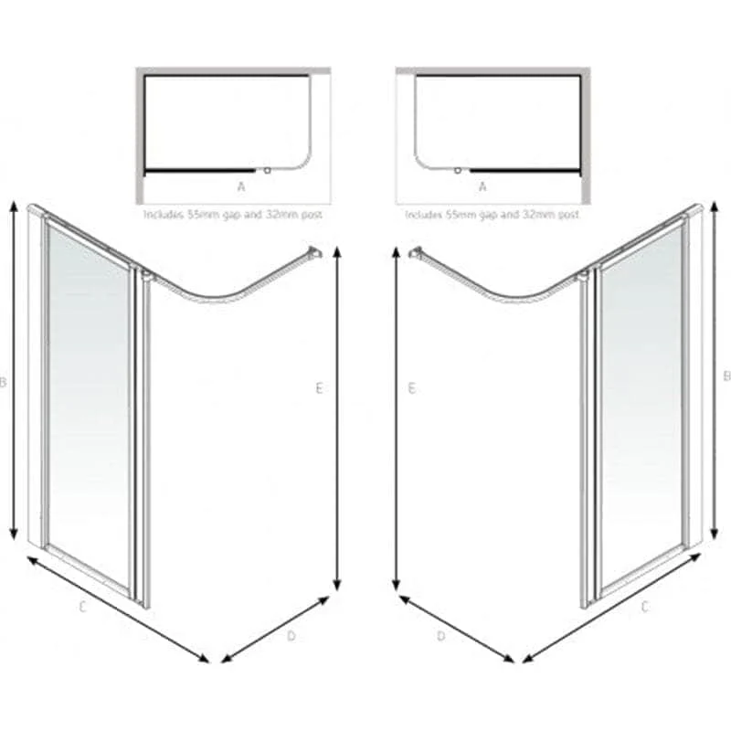 Paroi de douche AKW Option HF 600x1880 mm - AKW 92298N