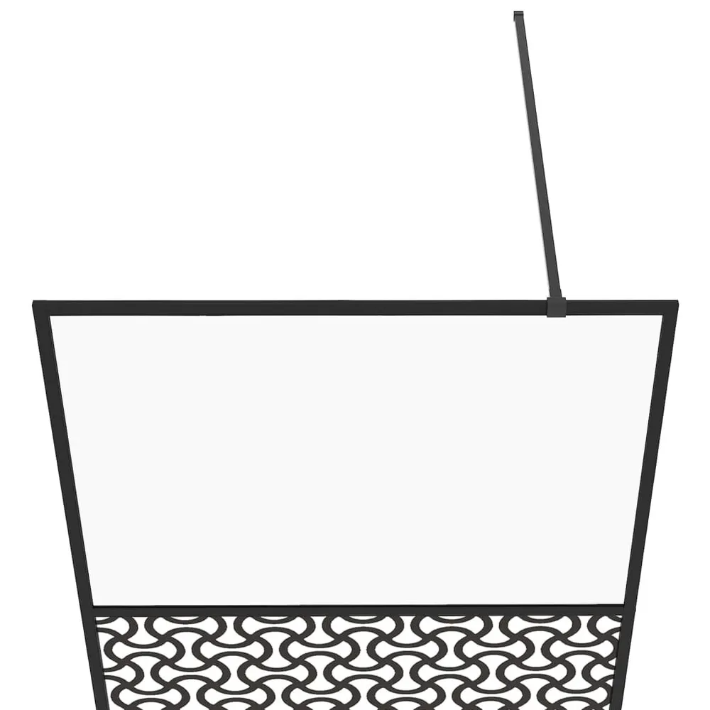 Paroi de douche avec verre ESG translucide 100x195 cm Noir