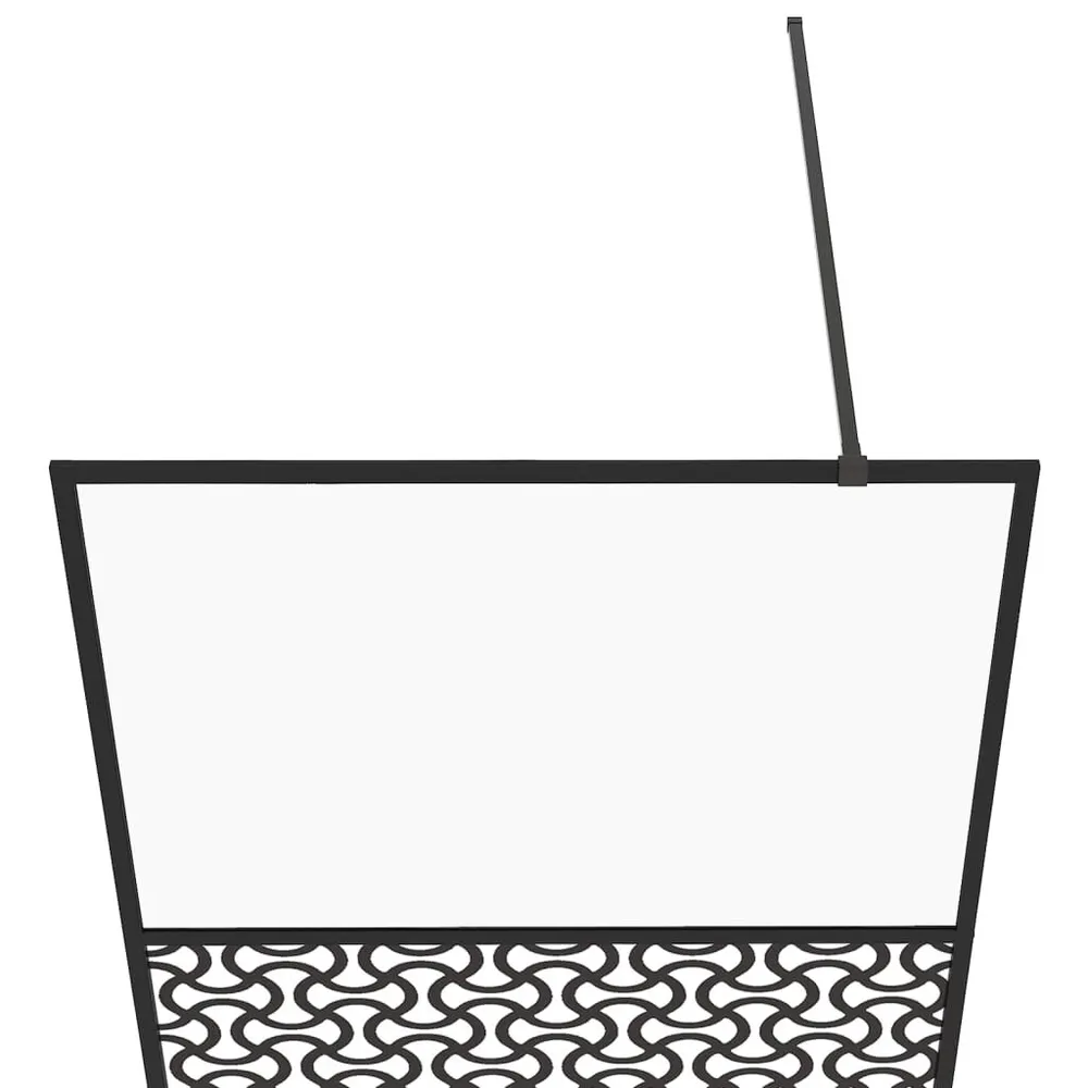 Paroi de douche avec verre ESG translucide 115x195 cm Noir