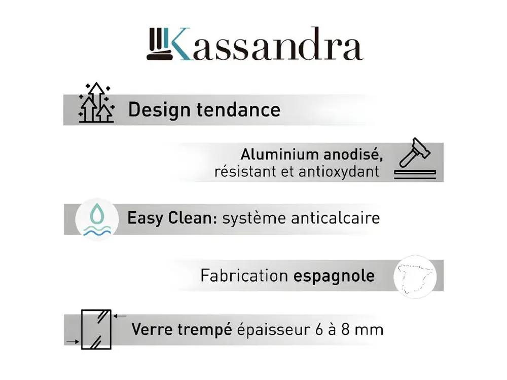 Paroi de douche fixe + porte coulissante DELTA or brossé 171-172 cm