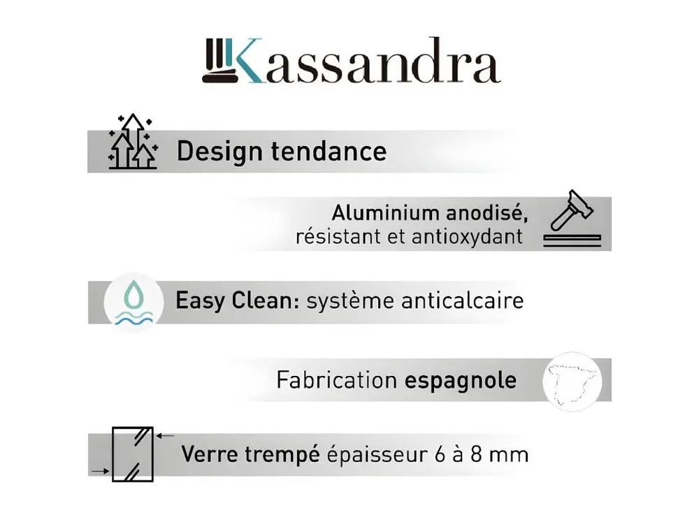 Paroi de douche 2 verres fixes + 2 portes coulissantes DELTA or brossé 177-178 cm