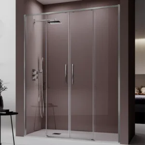 Paroi de douche 2 verres fixes + 2 portes coulissantes DELTA 177-178 cm