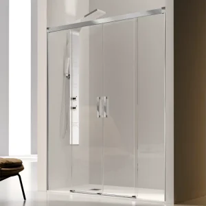 Paroi de douche 2 verres fixes + 2 portes coulissantes GLASÉ 175 cm