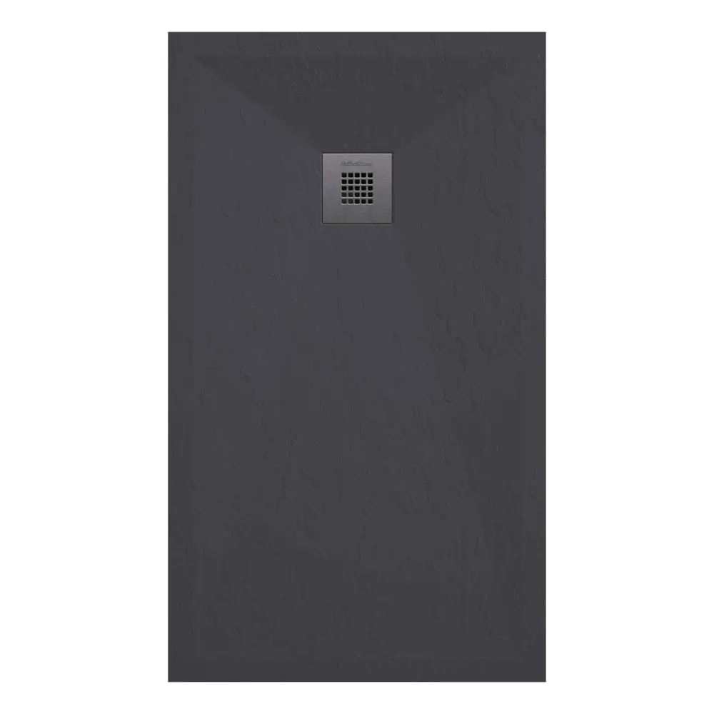 Plateau de douche en résine modèle Plus 70x70cm anthracite ardoise