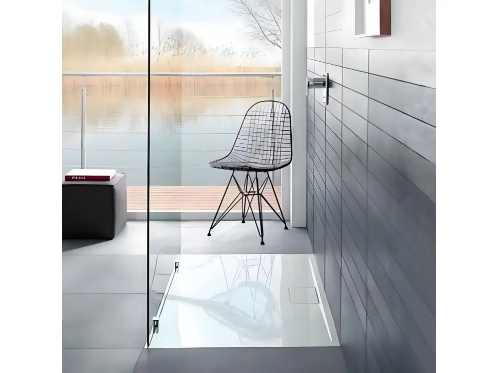 Receveur antidérapant 150 x 100 VILLEROY ET BOCH Architectura Metalrim acrylique rectangle star blanc pur