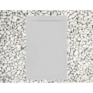 Receveur de Douche 135X95 cm GRIS PERLE Ligne Vulcano PLUS En Résine et Poudre de Marbre Avec Grille Latérale EN RÉSINE DE...