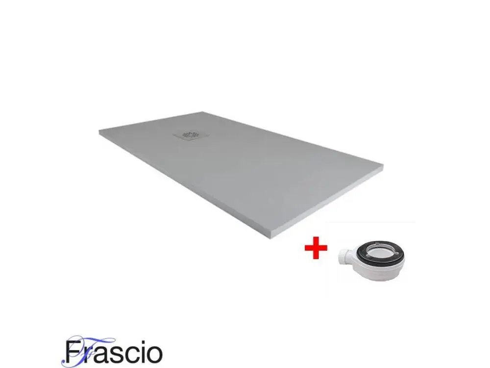 Receveur de Douche 70X120 cm Ligne Vulcano Extra Mince Couleur Gris Foncé Ral 7005 En Résine Synthétique et Poudre de Marb...