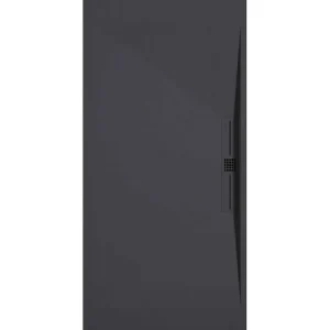 Receveur de douche Anthracite, finition Ardoise Stone SIDE, grille de couleur - 100 x 90 cm