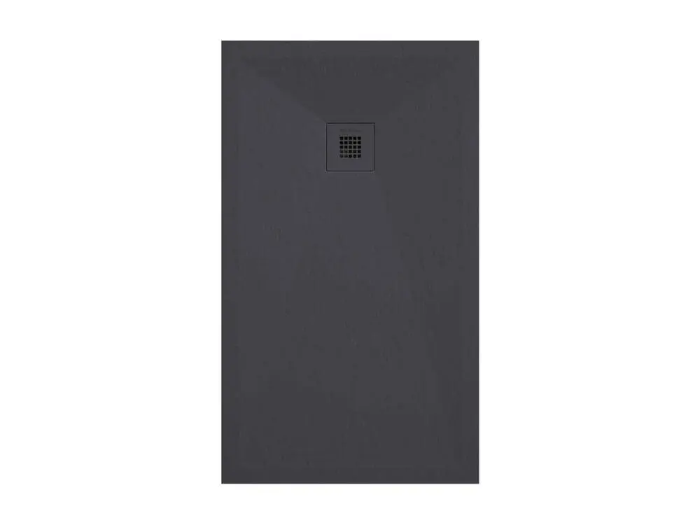 Receveur de douche anthracite finition ardoise Stone Plus, grille de couleur - 200 x 100 cm