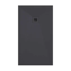 Receveur de douche anthracite finition ardoise Stone Plus, grille de couleur - 160 x 100 cm