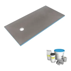 Receveur de douche à carreler 140 x 90 WEDI Fundo Primo rectangle écoulement excentré + kit d'étancheité