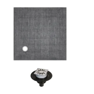 Receveur de douche à carreler 150 x 150 WEDI Fundo Primo carré écoulement excentré + bonde verticale