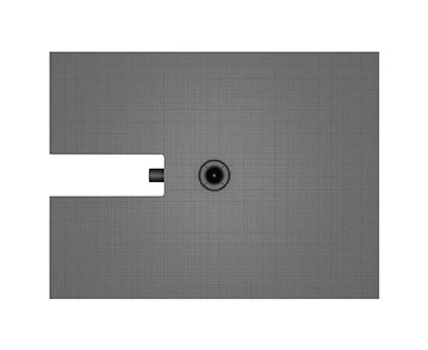 Receveur de douche exhaustif wedi Fundo Plano rectangulaire, écoulement centré DN40