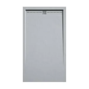 Receveur de douche Gris 7035, finition Ardoise Stone CACH, grille de couleur - 90 x 90 cm