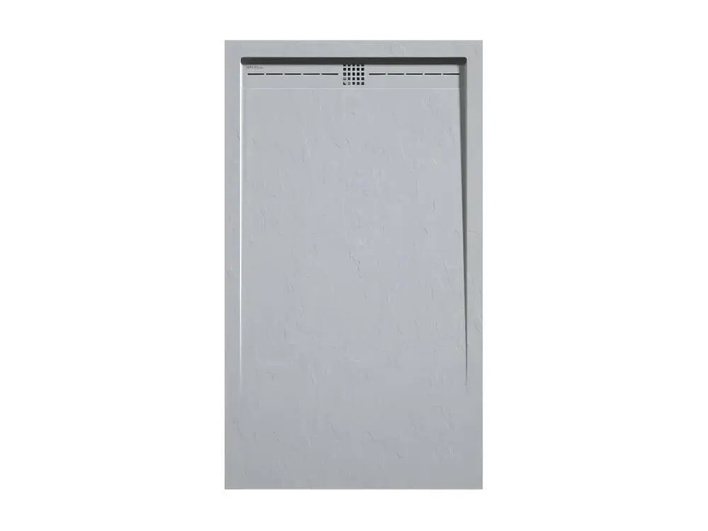 Receveur de douche Gris 7035, finition Ardoise Stone CACH, grille de couleur - 90 x 90 cm
