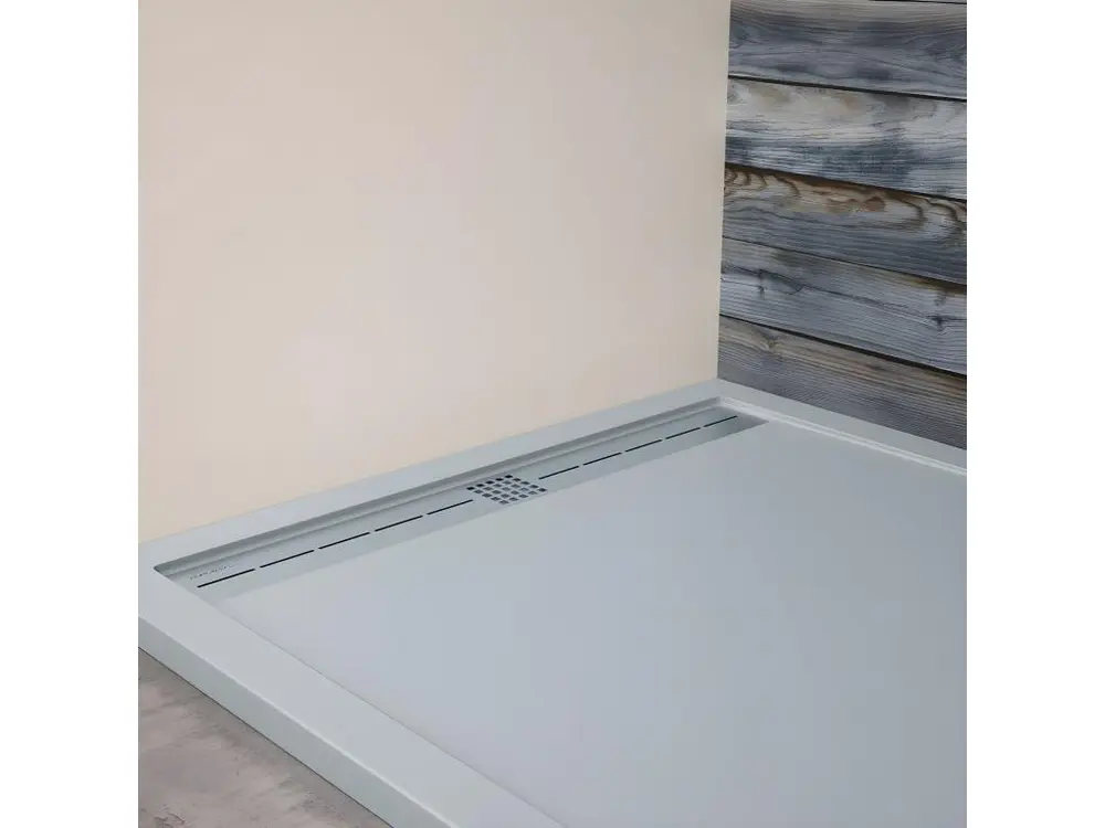 Receveur de douche Gris, finition Lisse Stone CACH, grille de couleur - 190 x 90 cm