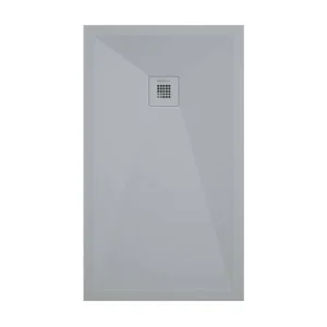 Receveur de douche gris net lisse Stone Plus, grille de couleur - 120 x 90 cm