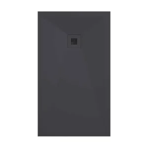 Receveur de douche lisse anthracite Stone Plus, grille de couleur - 180 x 80 cm