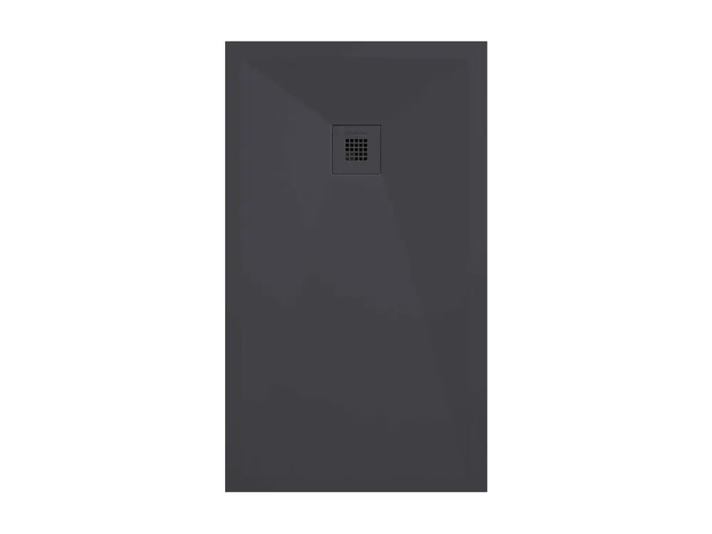 Receveur de douche lisse anthracite Stone Plus, grille de couleur - 100 x 70 cm