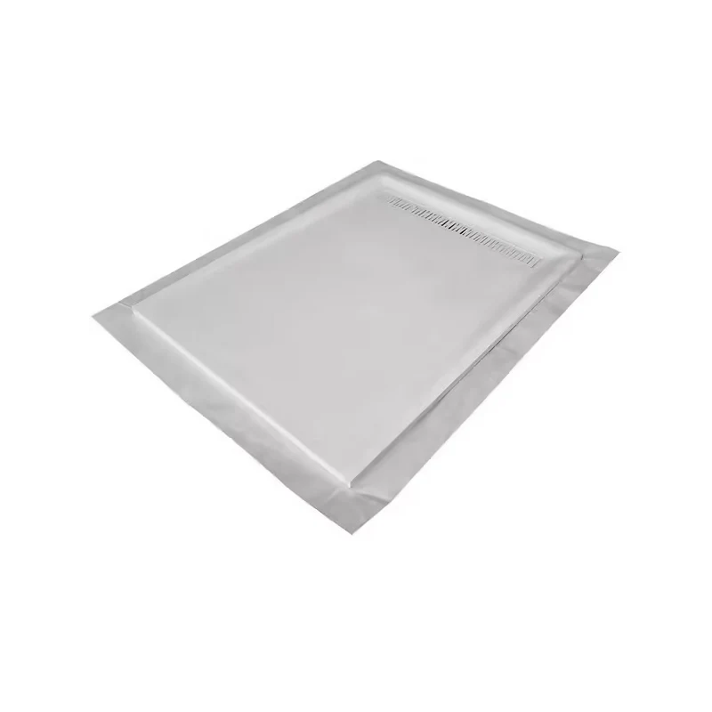 Receveur résine MARMOX blanc imitation ardoise - grille caniveau excentrée