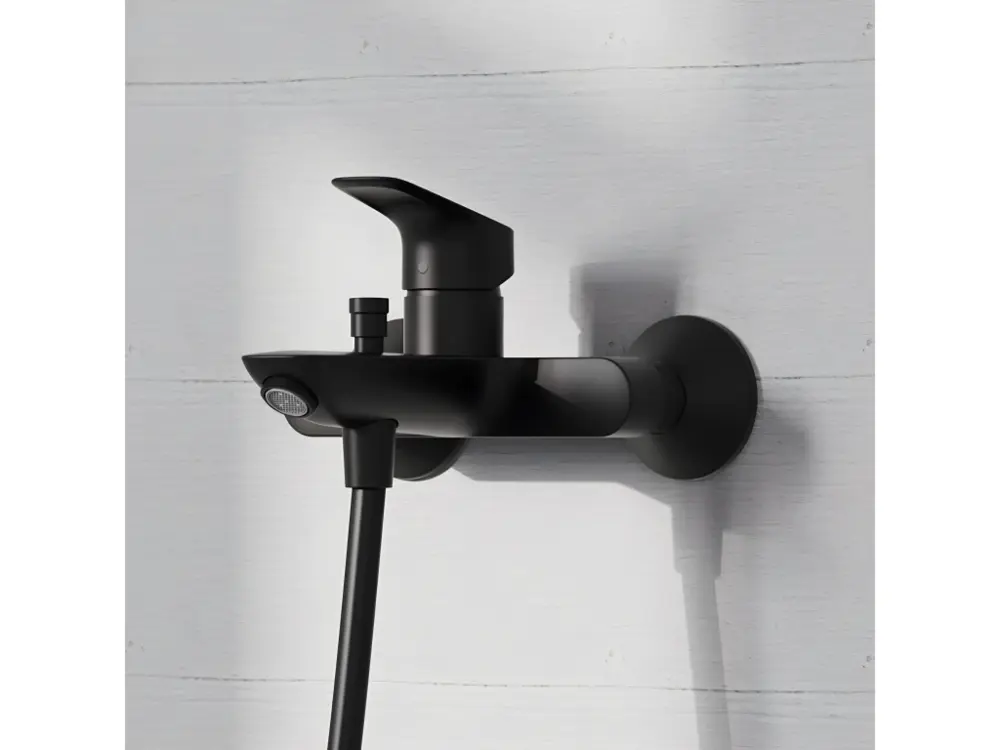 Robinet à détection Mitigeur bain douche mécanique HANSGROHE Logis noir mat