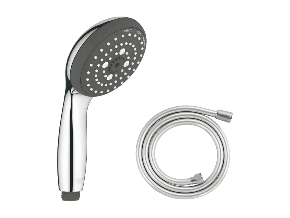 Étanche IPX4 GROHE Douchette 3 jets Vitalio Start 100 chromé avec modulable 150