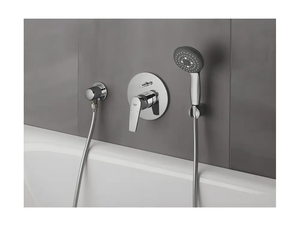 Étanche IPX4 GROHE Douchette 3 jets Vitalio Start 100 chromé avec modulable 150