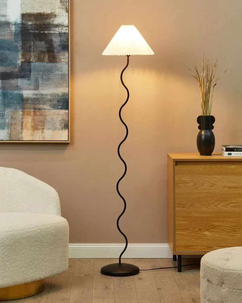 Douille à baïonnette Staande lamp metaal zwart/wit JIKAWO