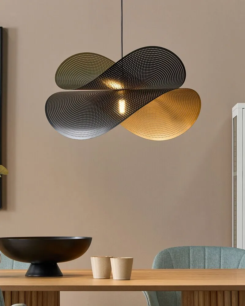 Douille de lustre Hanglamp metaal zwart/goud DOYLES