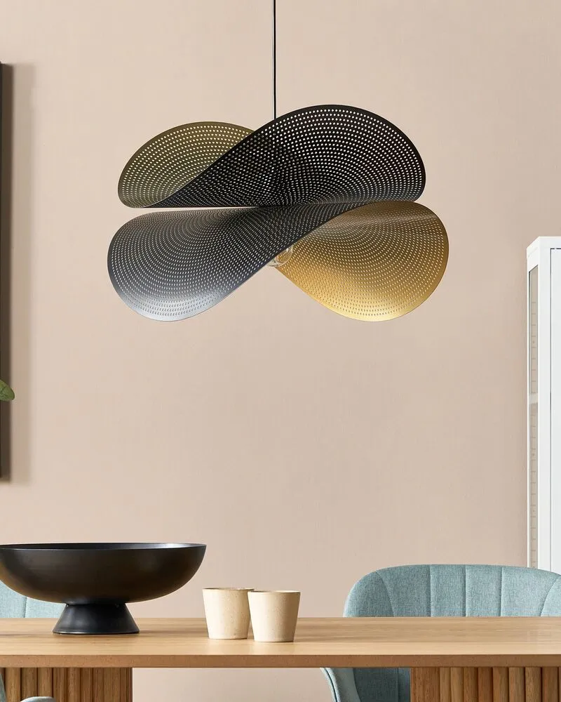 Douille de lustre Hanglamp metaal zwart/goud DOYLES