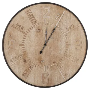 Douille à vis Wandklok licht hout ø 60 cm DOLE