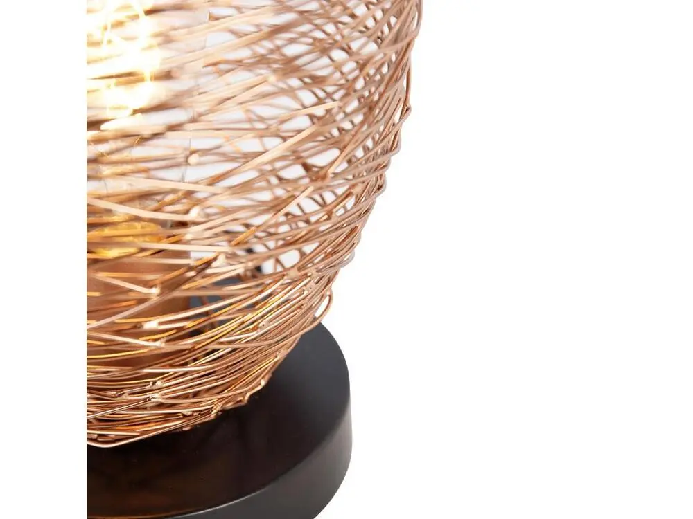 Lampe de table design cuivre 30 cm - Sarella en porcelaine
