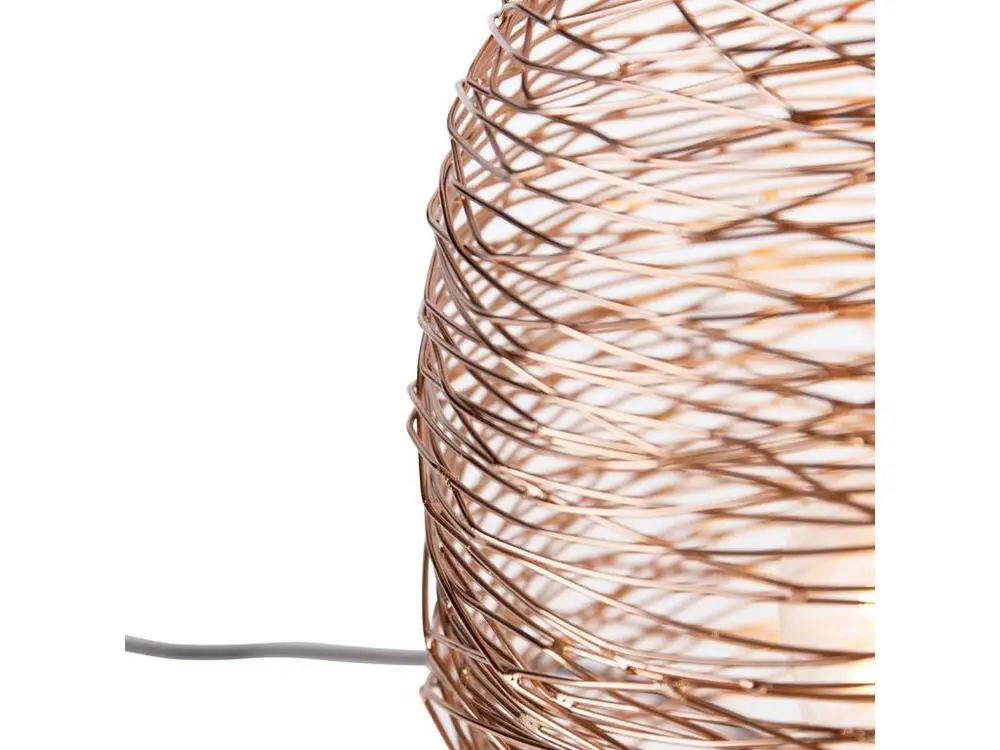 Lampe de table design cuivre 30 cm - Sarella en porcelaine