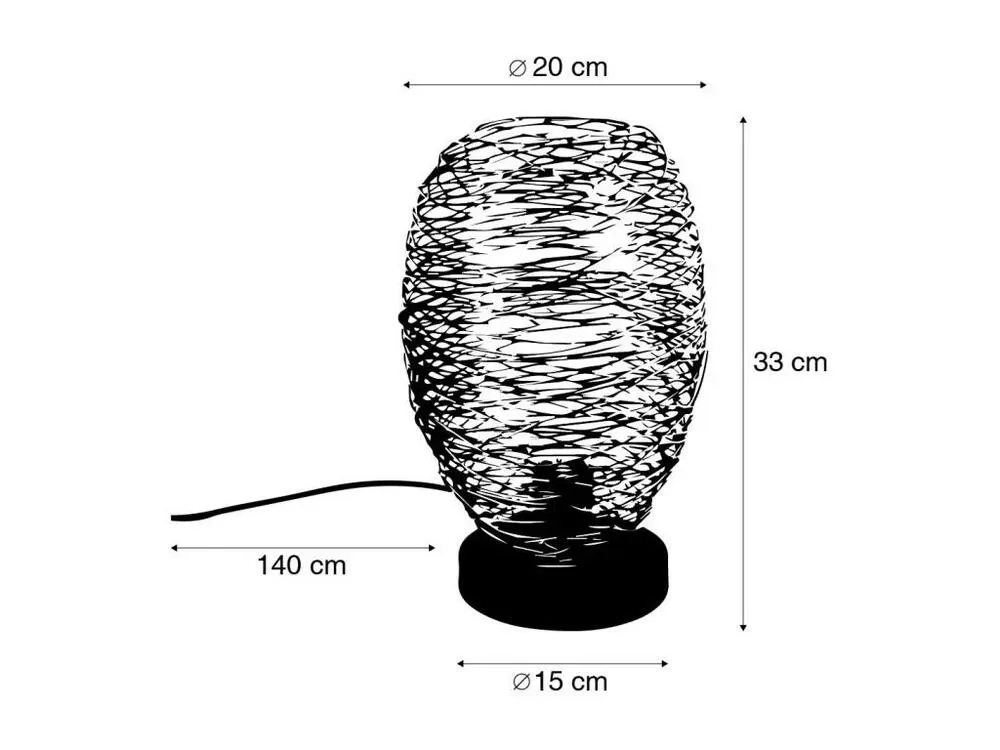 Lampe de table design cuivre 30 cm - Sarella en porcelaine