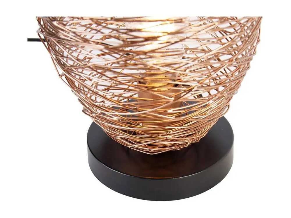 Lampe de table design cuivre 30 cm - Sarella en porcelaine
