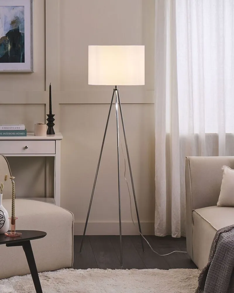 Staande lamp zilver VISTULA | Dimmable |