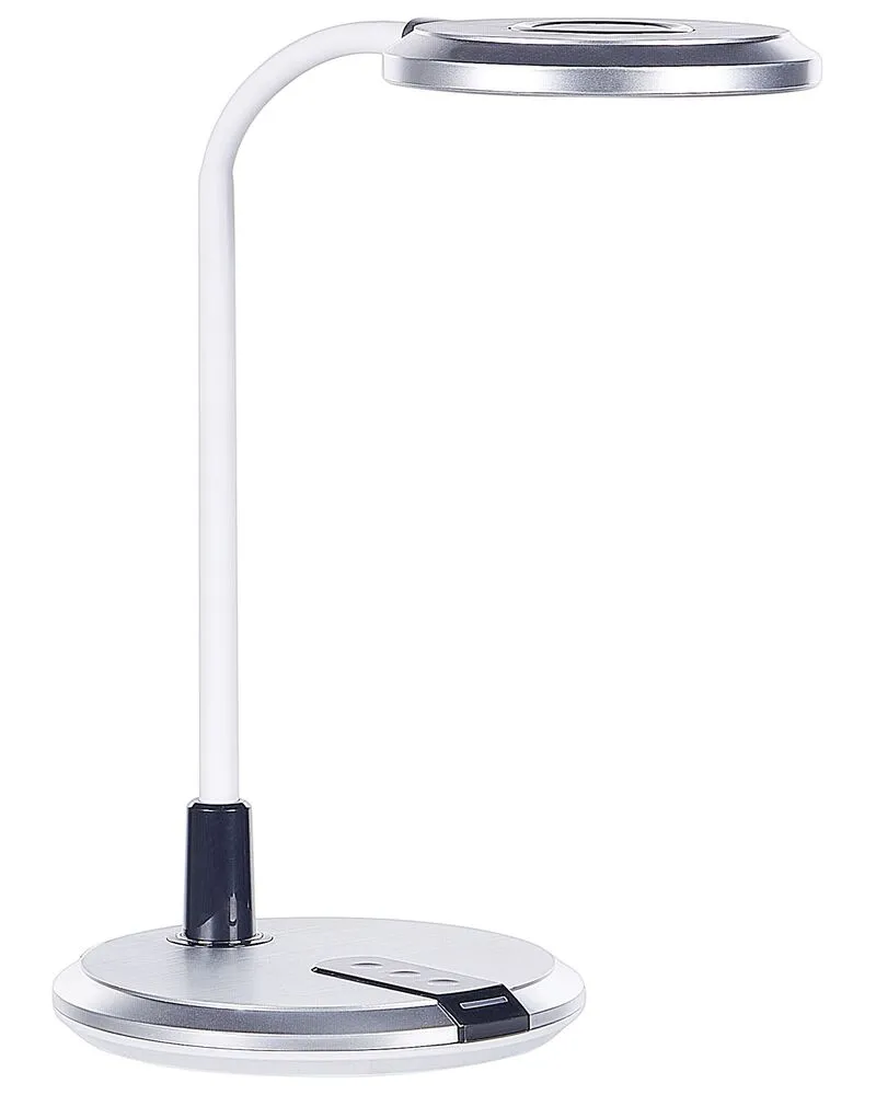 Tafellamp LED zilver/wit COLUMBIA avec capot de protection