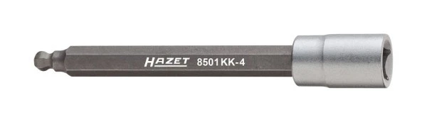 Capteur de rapidementsse Hazet douille tournevis à tête sphérique carré creux 63 mm (1/4 pouce) profil à six pans creux 4...