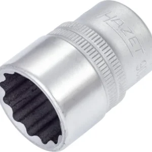 Douille Hazet Bi-Hex carré creux 125 mm (1/2") profil de traction extérieur doublement hexagonal 25/32"...