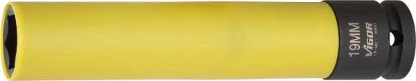 Douille pour boulonneuse VIGOR 150 mm carrée creuse 125 mm (1/2 pouce) profil à six pans extérieurs 19 mm V5931 choisir à...