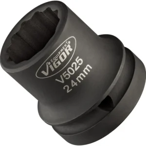 Douille pour boulonneuse VIGOR carré creux 20 mm (3/4") profil extérieur double six pans 24 mm V5025 se procurer...