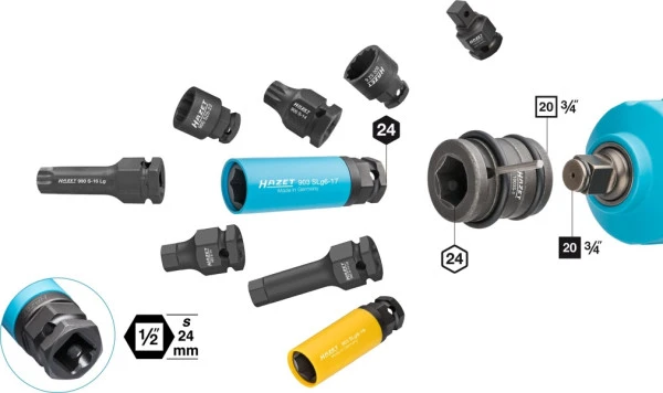 Hazet Impact Machine tournevis Douille carré creux 125 mm limitée longueur de lame : 4 mm 990S-14 acheter à bas prix
