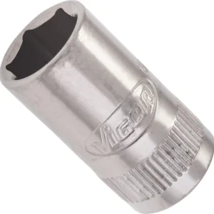 Insert de clé à douille VIGOR carré creux 63 mm (1/4") profil à six pans extérieurs 9 mm longueur : 25 mm pour co...