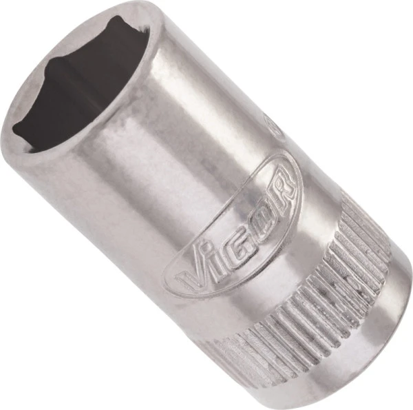 Insert de clé à douille VIGOR carré creux 63 mm (1/4") profil à six pans extérieurs 9 mm longueur : 25 mm pour co...