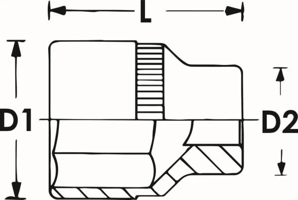 Insert de clé à douille VIGOR long carré creux 63 mm (1/4 pouce) profil à six pans extérieurs 7 mm V2536N obtenir à bas prix