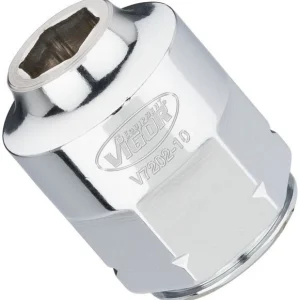 Insert de majeur à douille VIGOR super plat carré creux 125 mm (1/2 pouce) profil à six pans extérieurs 10 mm V7202-10 ach...