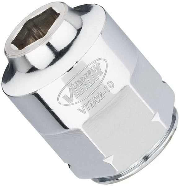 Insert de majeur à douille VIGOR super plat carré creux 125 mm (1/2 pouce) profil à six pans extérieurs 10 mm V7202-10 ach...