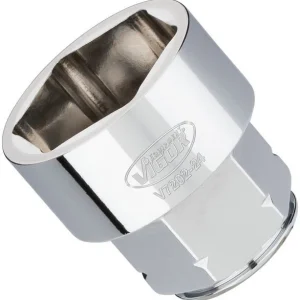 Insert de majeur à douille VIGOR super plat carré creux 125 mm (1/2 pouce) profil à six pans extérieurs 24 mm V7202-24 ach...