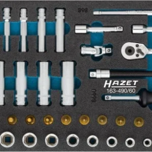Jeu de clés à douilles Hazet carré creux 63 mm profil extérieur TORX® profil de traction hexagonal extérieur profil intéri...